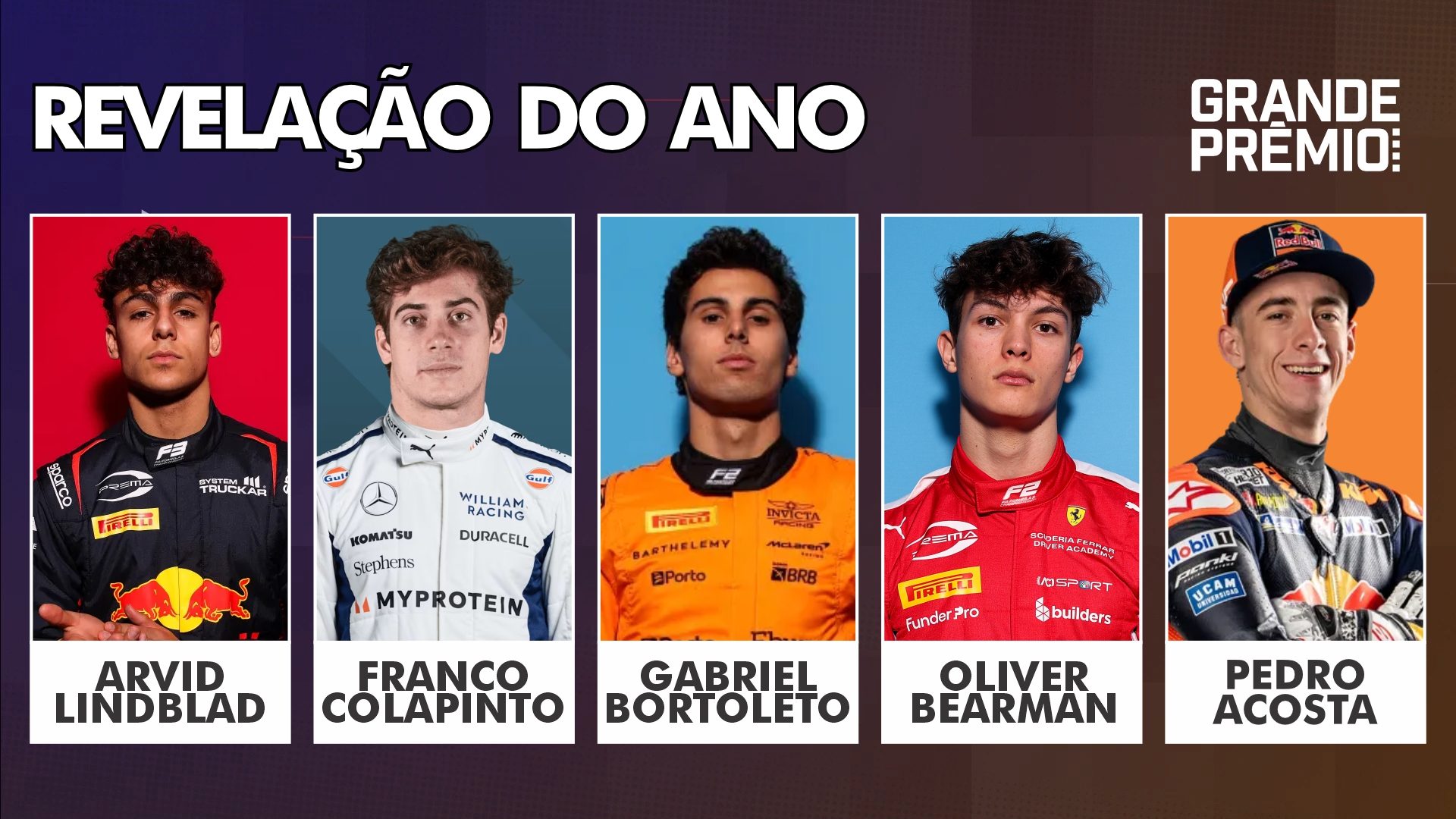 Melhores do Ano 2024: Lindblad, Colapinto, Bortoleto, Bearman, Acosta: qual revelação?