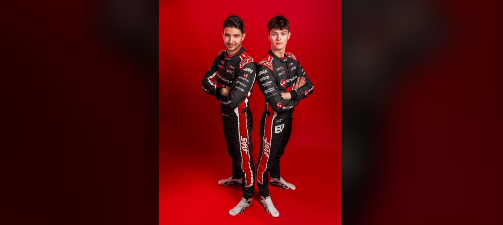 Haas divulga imagens de Ocon e Bearman em uniforme para 2025 em dia de ida à pista