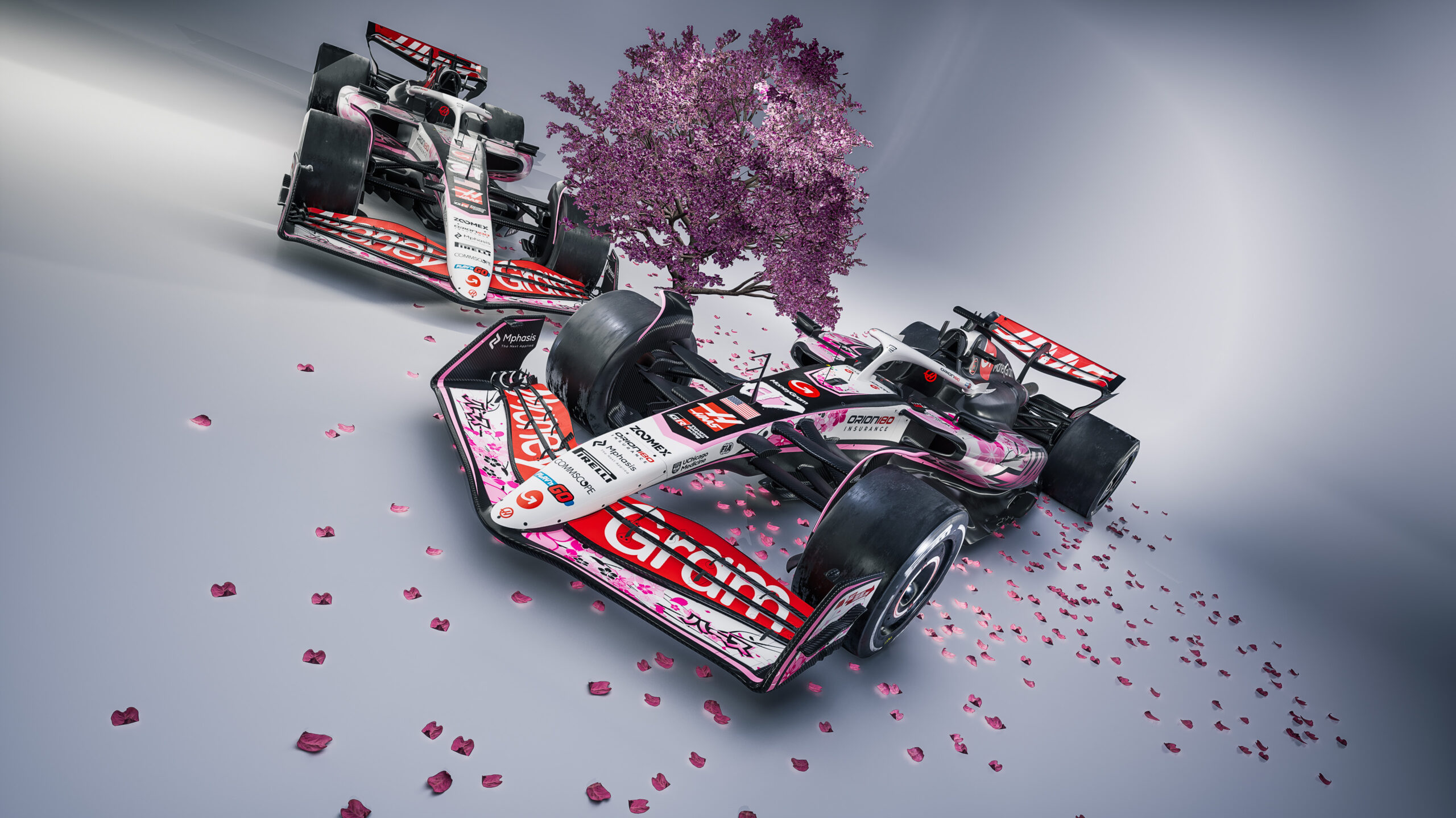 Haas se inspira flores de cerezo y presenta un diseño especial para el GP de Japón de 2025