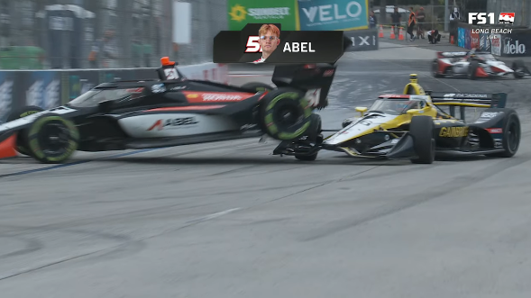 Herta acerta Abel na reta principal durante warm-up da Indy em Long Beach