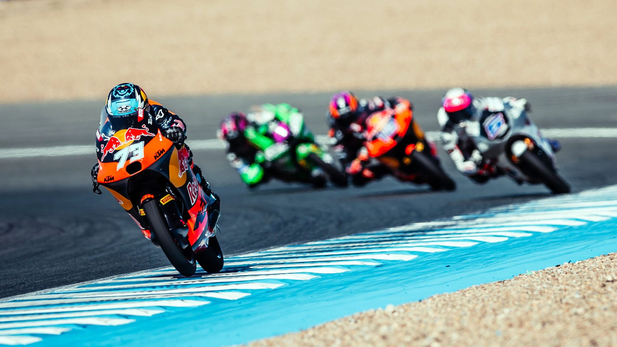 Rueda no tiene rivales y vence en el GP de España de Moto3; Perrone termina 10°