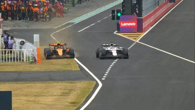 Norris minimiza incidente com Verstappen na saída dos boxes no Japão: “Lance de corrida”