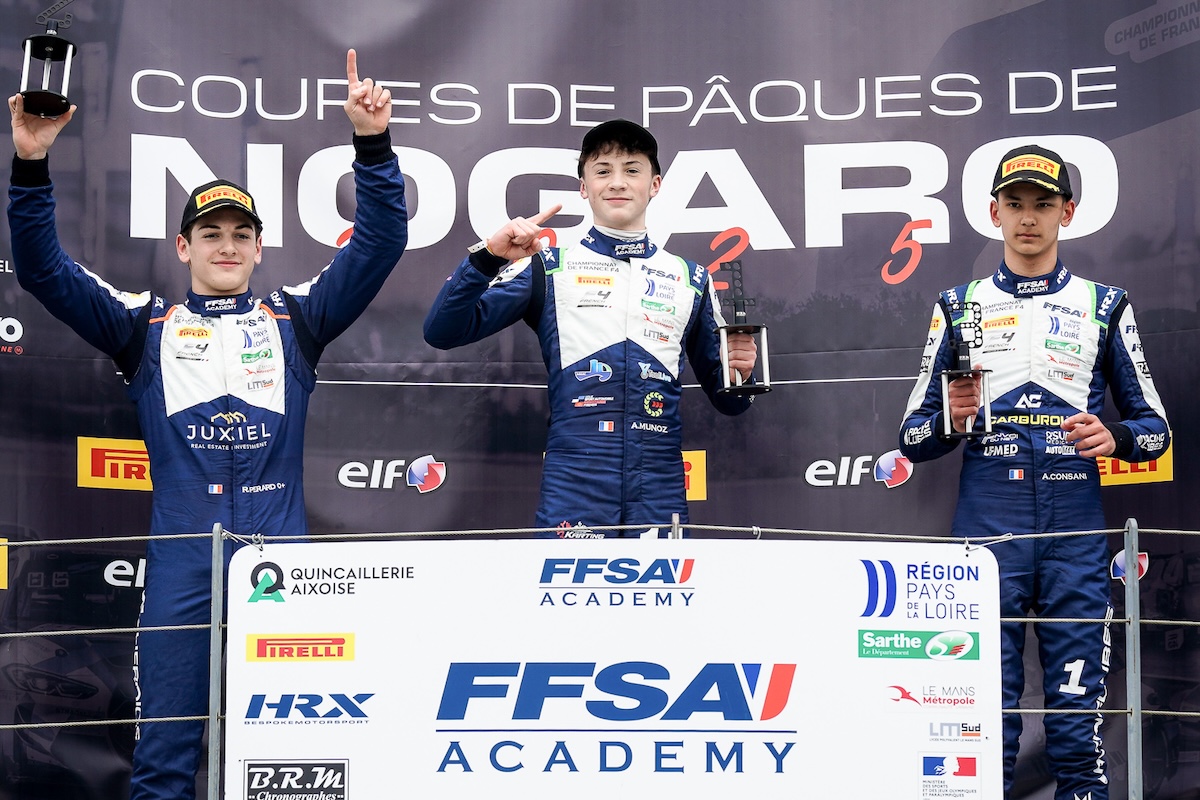 Munoz e Dorison vencem em etapa de abertura da F4 Francesa em Nogaro