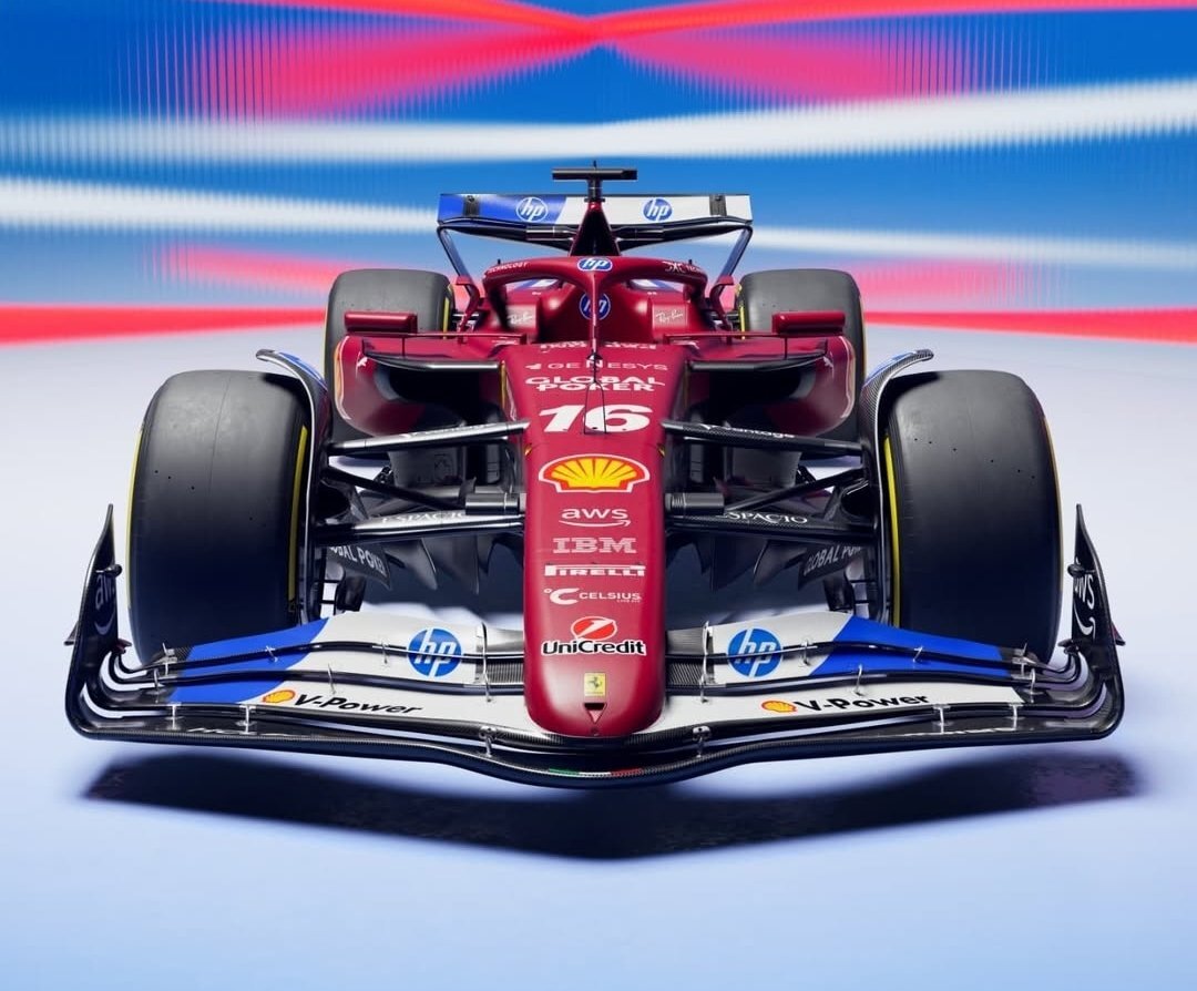 Ferrari joga azul na traseira, mas mantém vermelho em pintura do GP de Miami