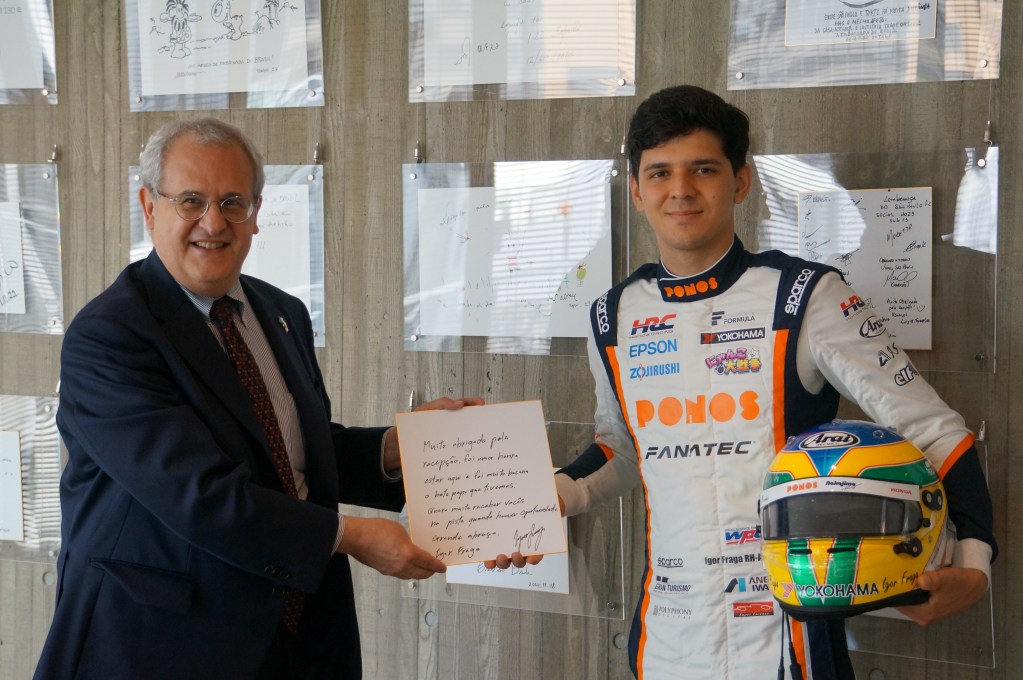 Fraga realiza visita al embajador de Brasil en Japón y ve “positivo” el P8 en Autopolis