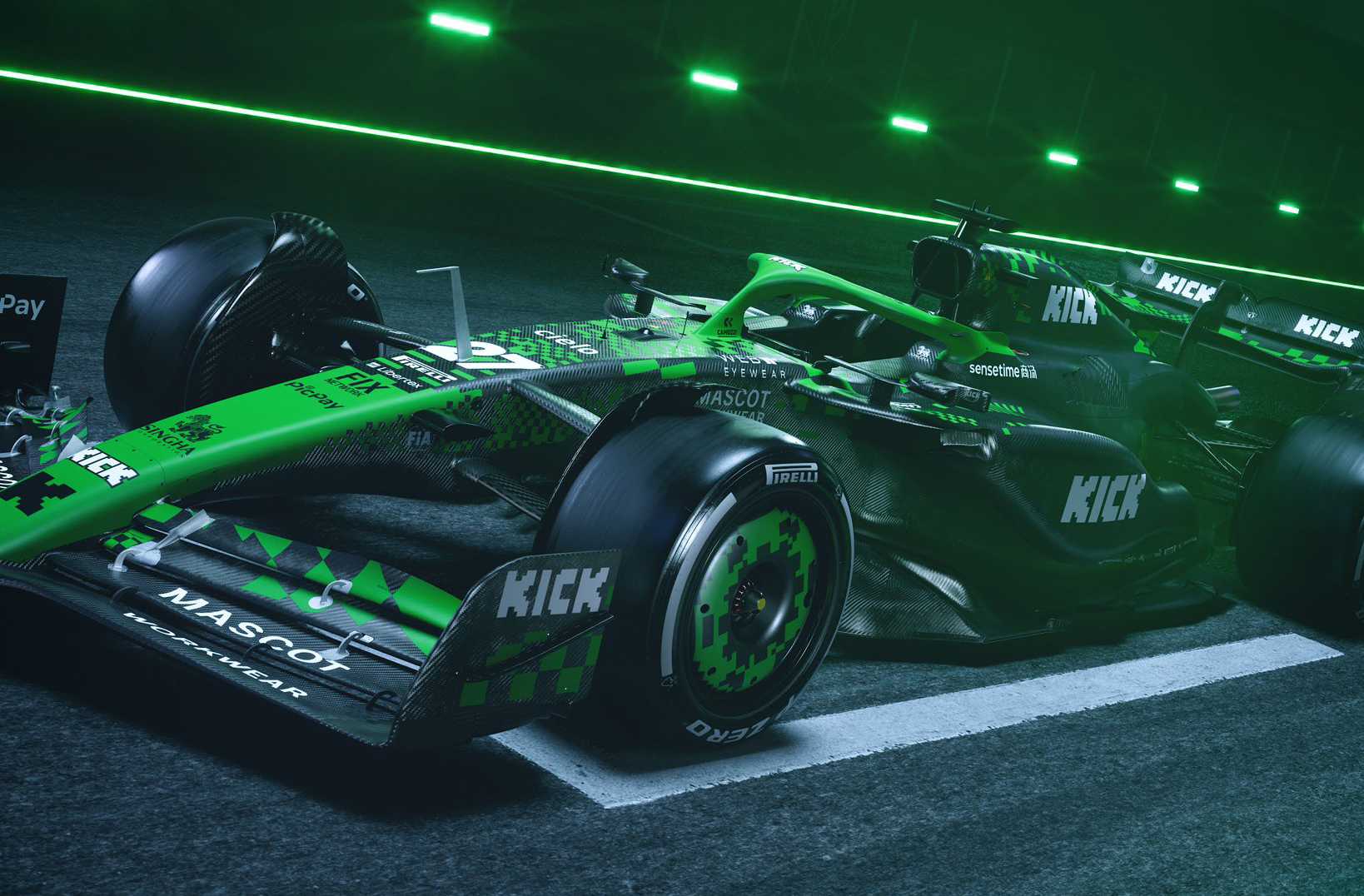 Sauber lanza una decoración pixelada para Bortoleto y Hülkenberg en España