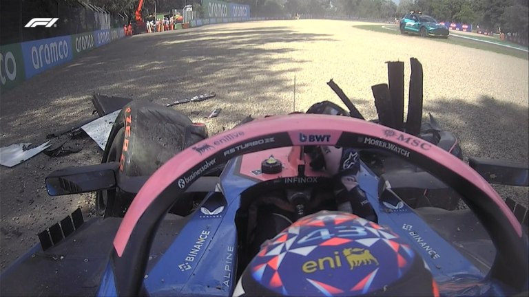 Franco Colapinto bateu na classificação em Ímola (Foto: Reprodução/F1)
