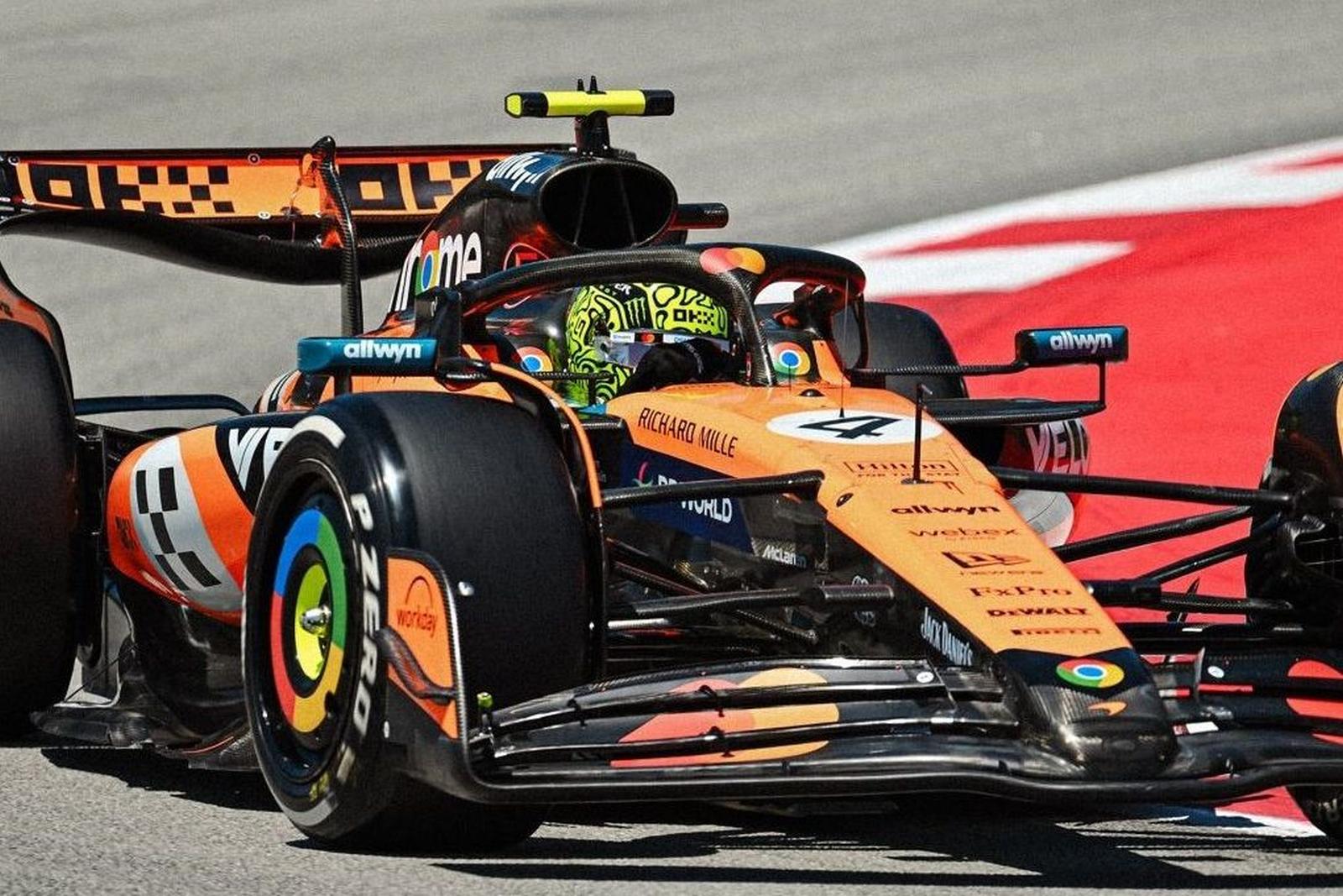 Norris ignora diretiva das asas e lidera TL1 do GP da Espanha com McLaren. Bortoleto é 16º