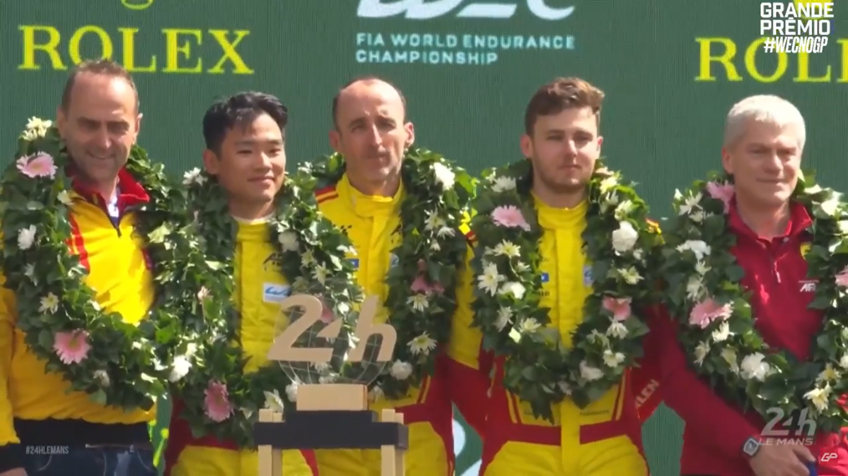 Ferrari celebra 3ª vitória seguida nas 24H de Le Mans ao som de Fratelli d’Italia no pódio