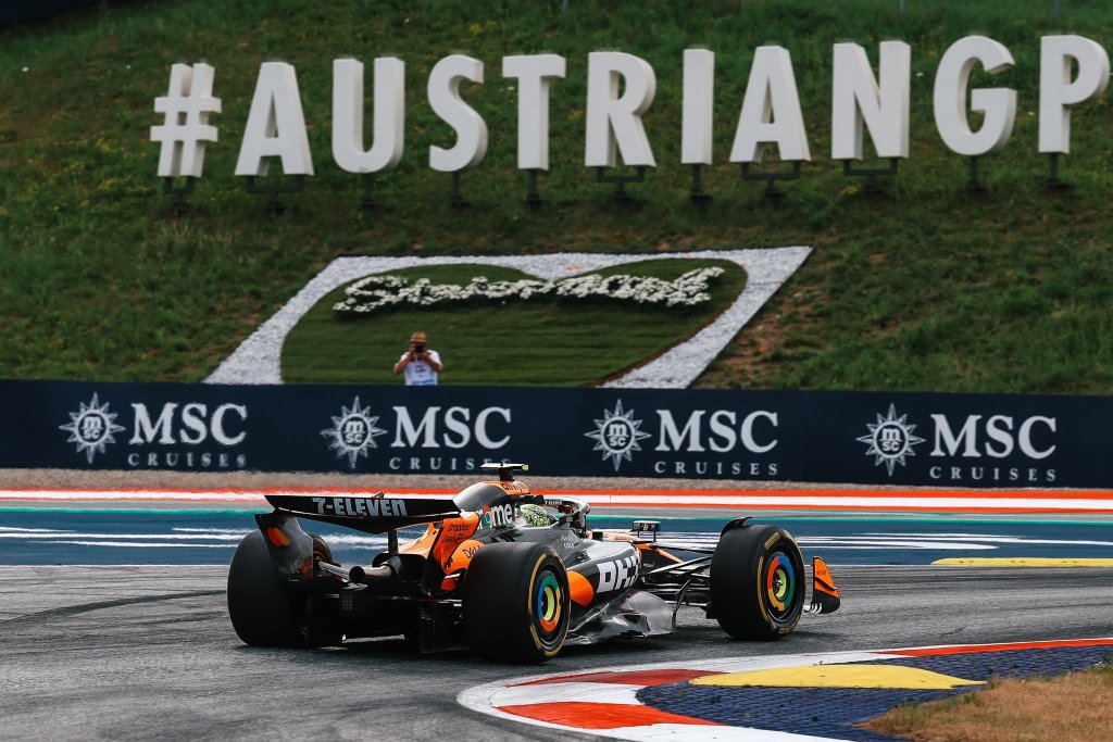 Norris comanda 1-2 de McLaren en la segunda práctica del GP de Austria; Colapinto, 20°