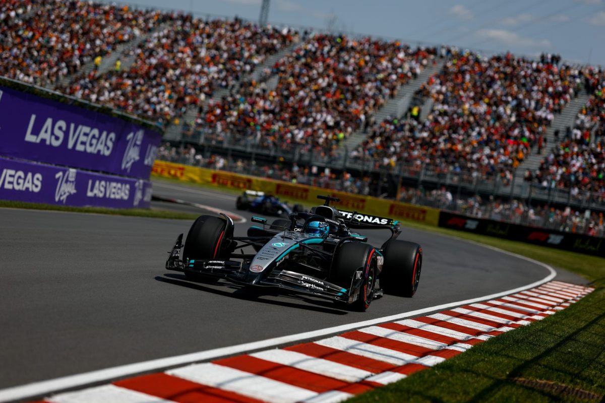 Russell calça pneus médios e põe Mercedes na pole do GP do Canadá. Bortoleto é 16º