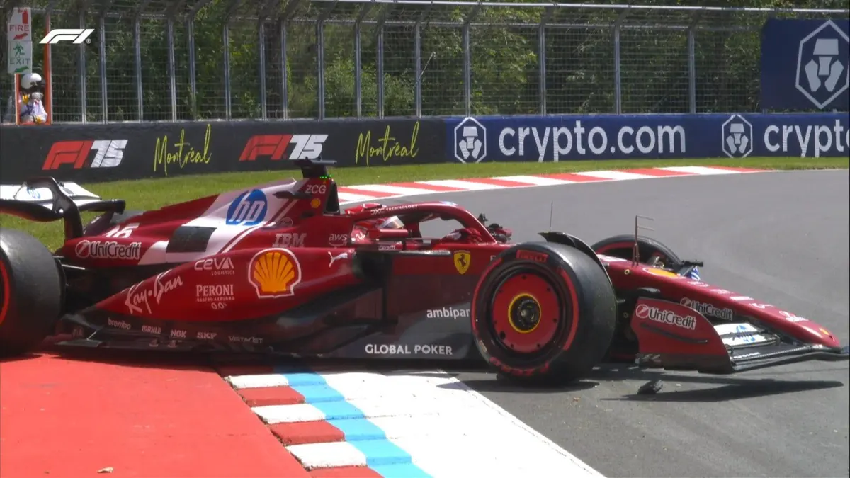 Ferrari confirma la ausencia de Leclerc en FP2 del GP de Canadá tras el accidente de la FP1