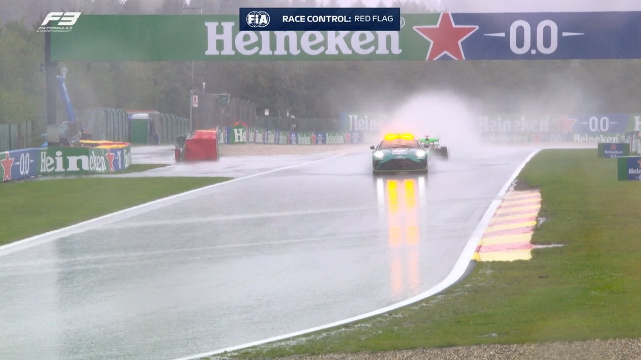 Fórmula 3 tenta, mas chuva encerra corrida 2 da rodada da Bélgica com duas voltas