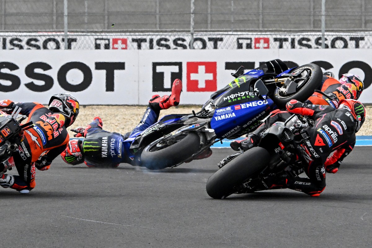 Quartararo recebe punição de volta longa por toque em Bastianini na sprint da Hungria