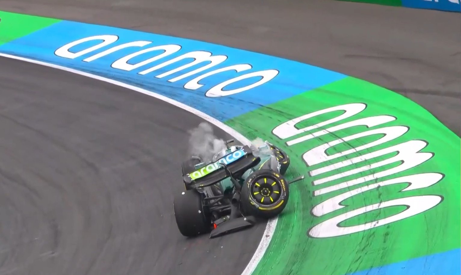 Aston Martin troca chassi de Stroll após batida no TL2 do GP dos Países Baixos