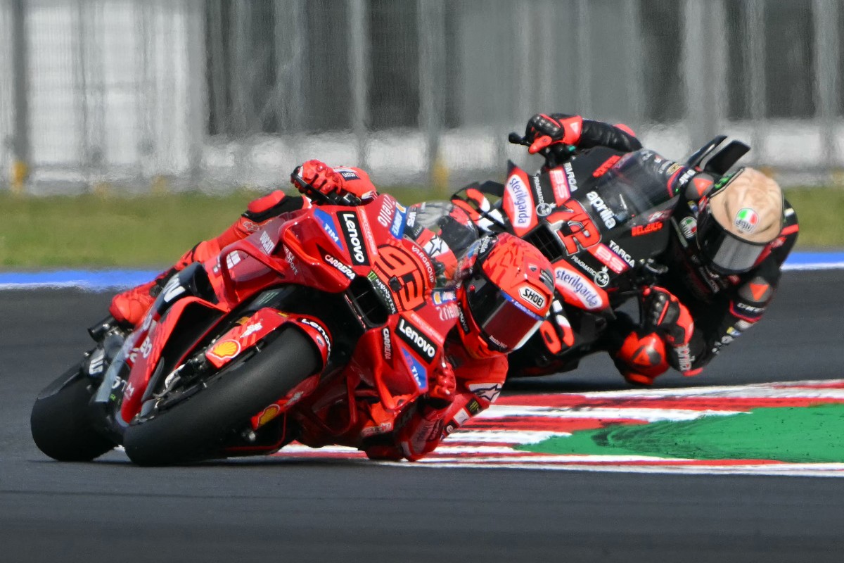 Marc Márquez resiste à pressão de Bezzecchi e vence GP de San Marino da MotoGP