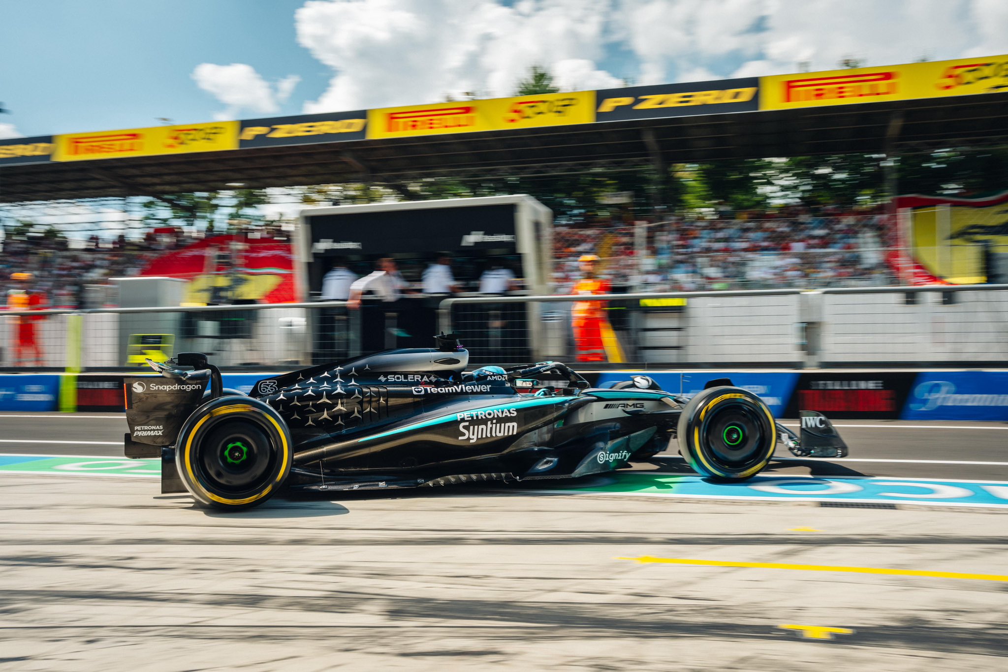Russell admite día «complicado» con Mercedes en Italia: «No sentí mucha confianza»