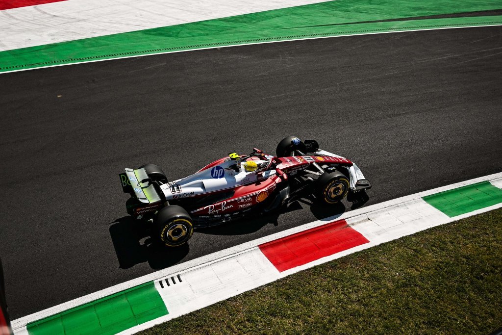 Hamilton lidera 1-2 de Ferrari en el primer entrenamiento del GP de Italia; Norris, 6°