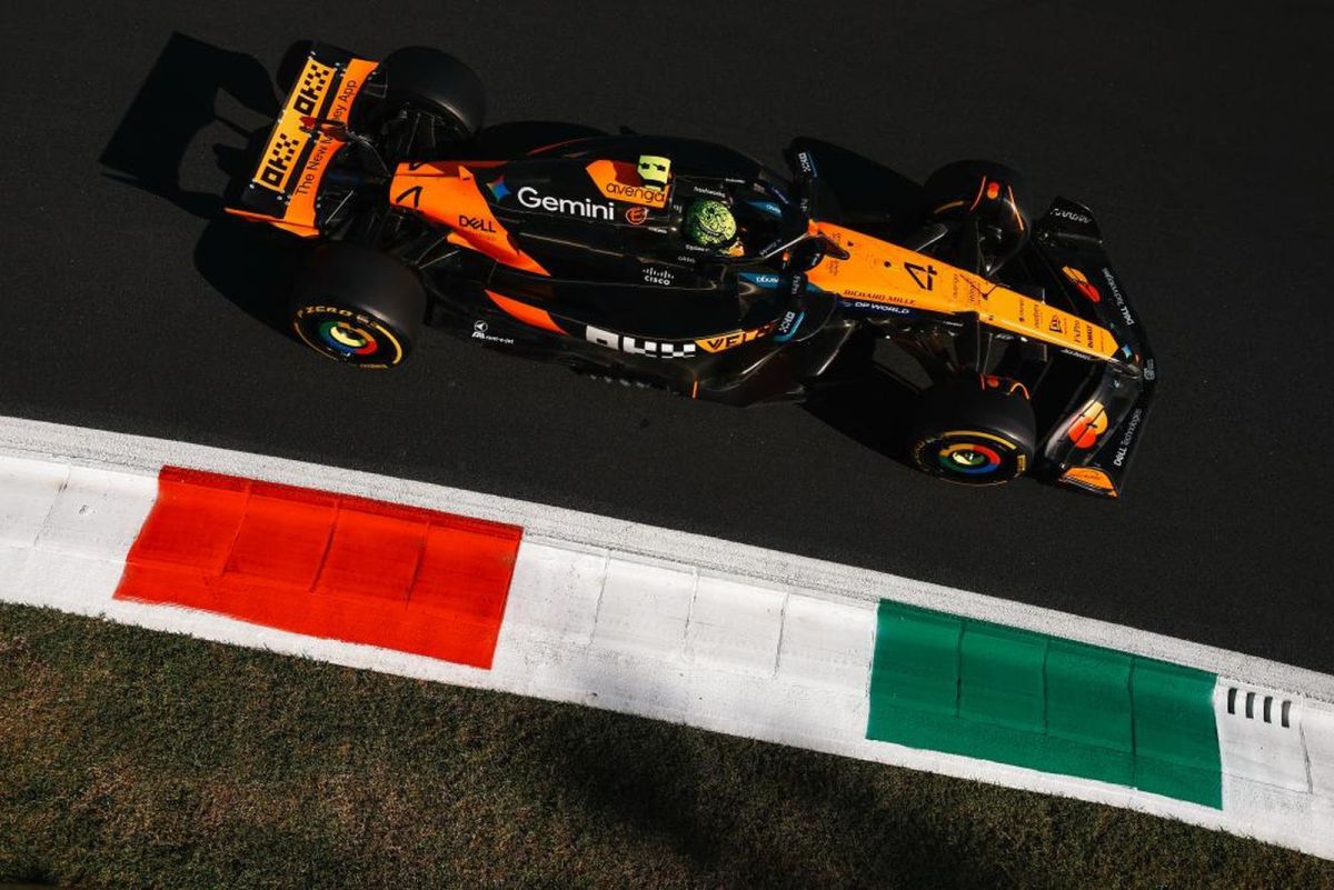 Norris põe ordem e devolve McLaren à liderança no TL2 na Itália. Bortoleto é 12º