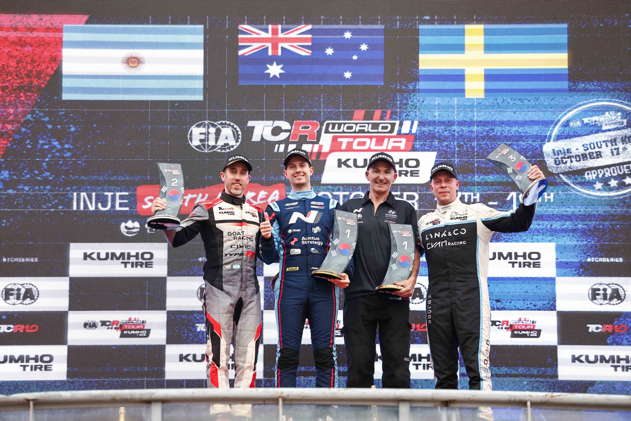 Guerrieri se sube a dos podios en la fecha del TCR World Tour en Inje Speedium