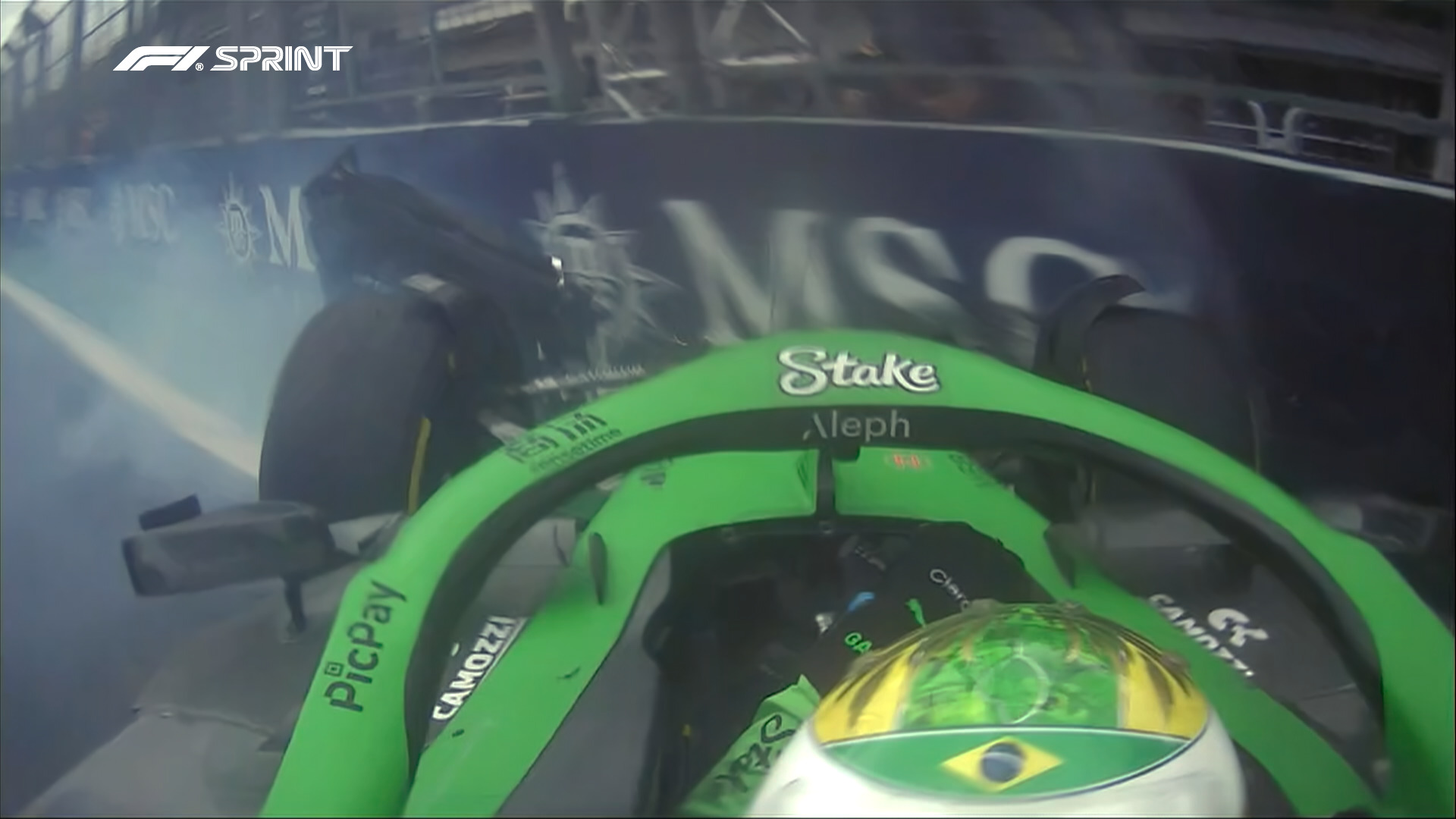 Bortoleto perde controle no fim da reta e destrói Sauber na corrida sprint em Interlagos
