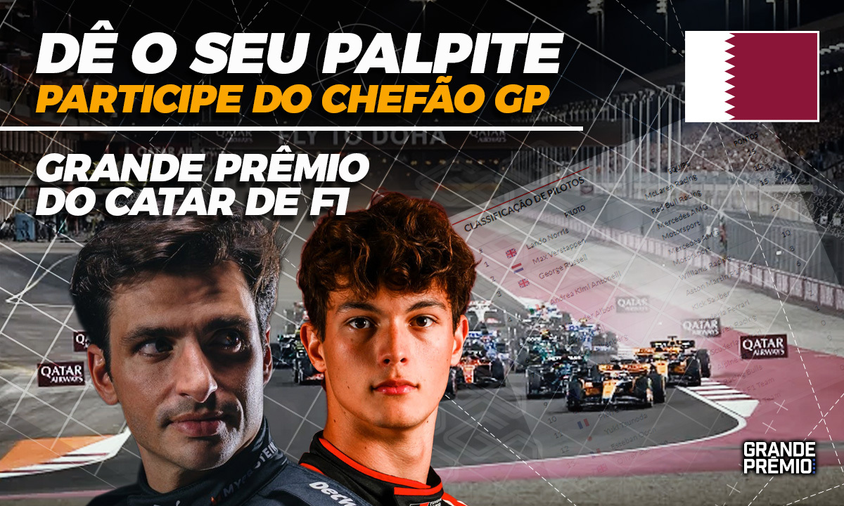CHEFÃO GP abre palpites para GP do Catar, 23ª etapa da temporada 2025 da F1