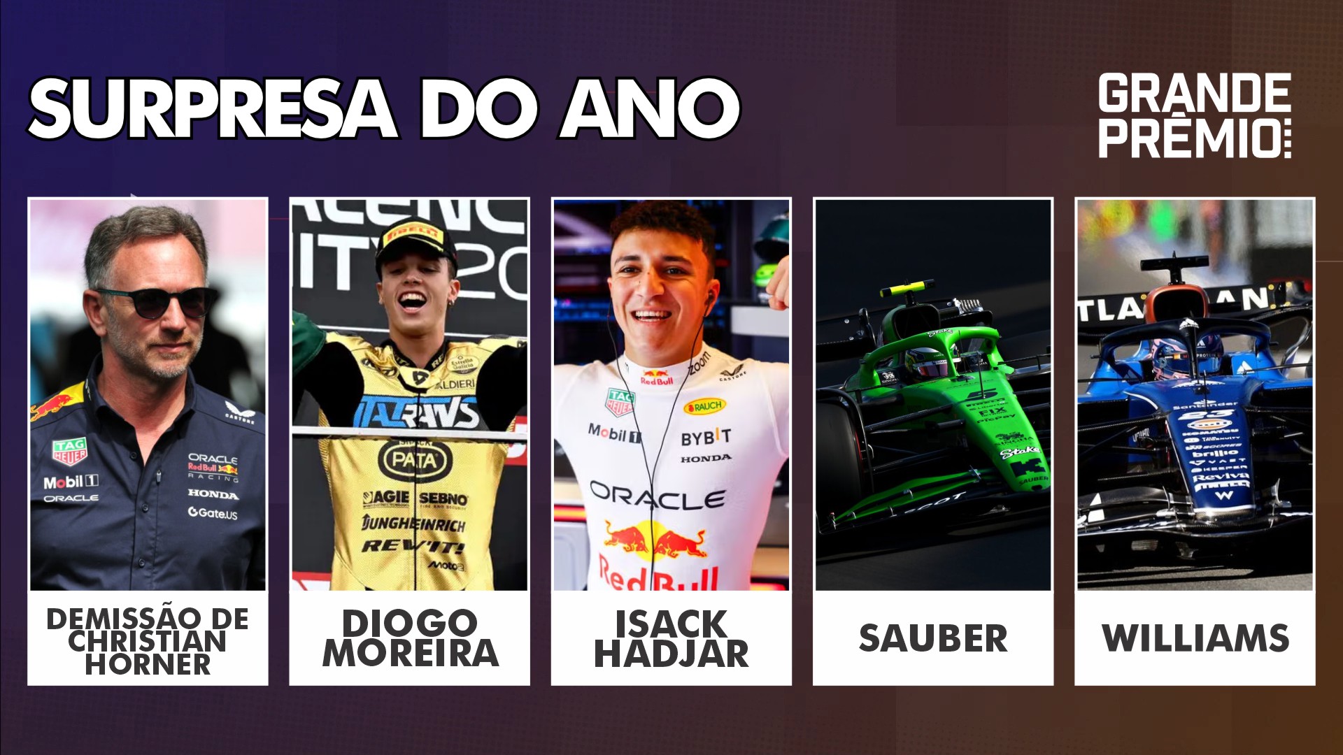 Melhores do Ano 2025: Horner fora, Moreira, Hadjar, Sauber, Williams: qual surpresa?