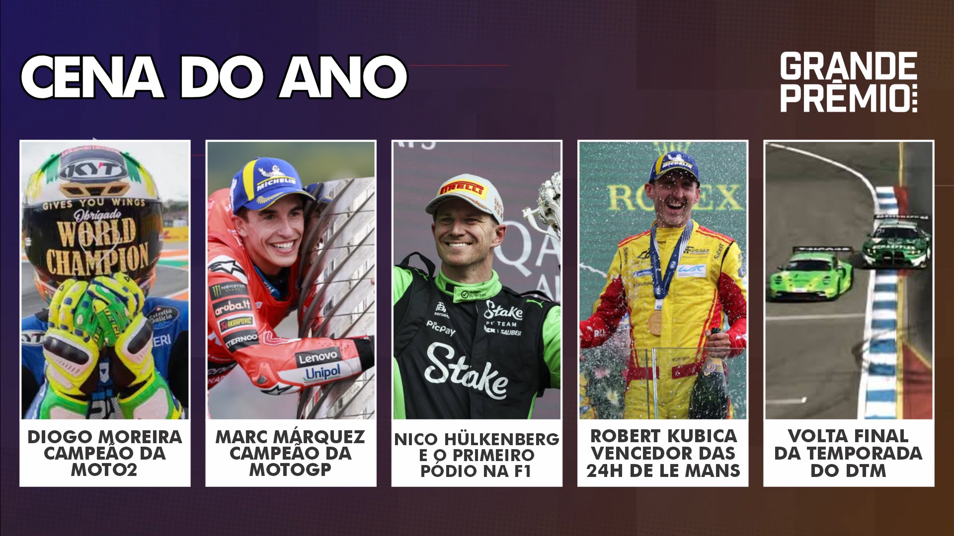Melhores do Ano 2025: Moreira, Márquez, Hülkenberg, DTM ou Kubica: qual a cena?