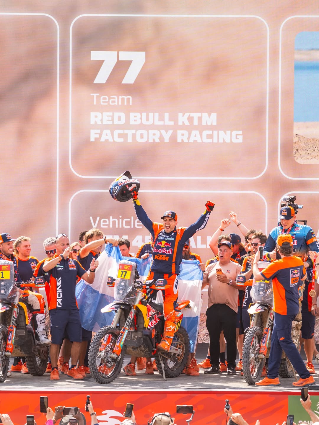 Benavides celebra su título en el Dakar 2026: “Llevo 9 años soñando con este momento”