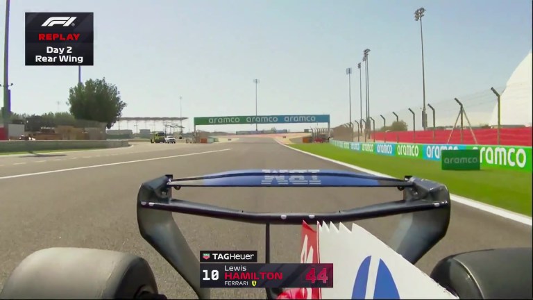Asa traseira Ferrari (Foto: Reprodução/F1 TV)
