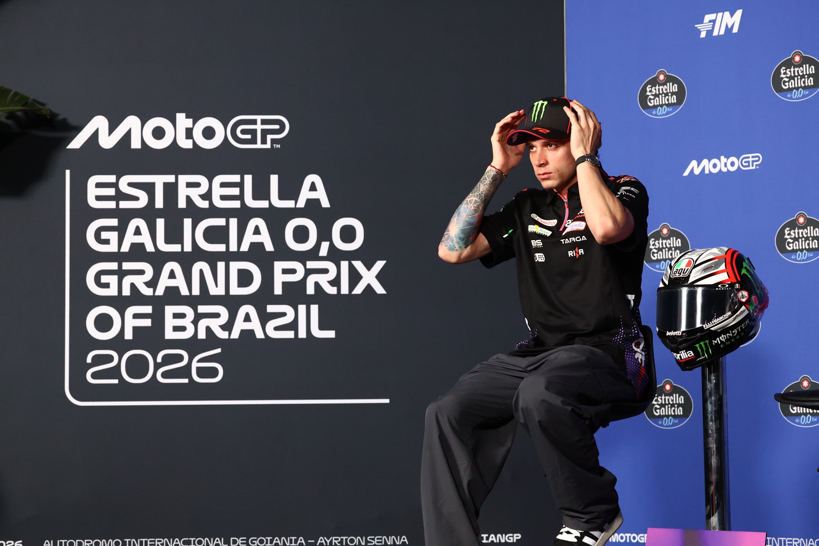 Bezzecchi exalta “vibe” do Brasil e minimiza ‘Duto F’ da Aprilia: “Nem sei o que é”