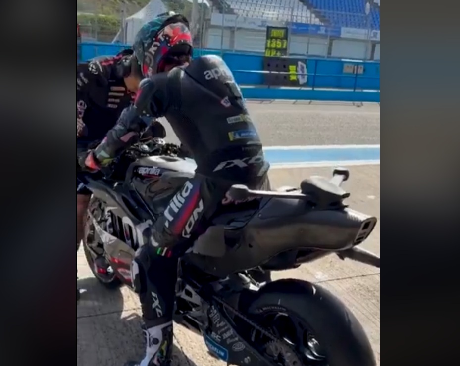Aprilia usa sensor de fluxo de ar ‘diferentão’ durante testes da MotoGP em Jerez
