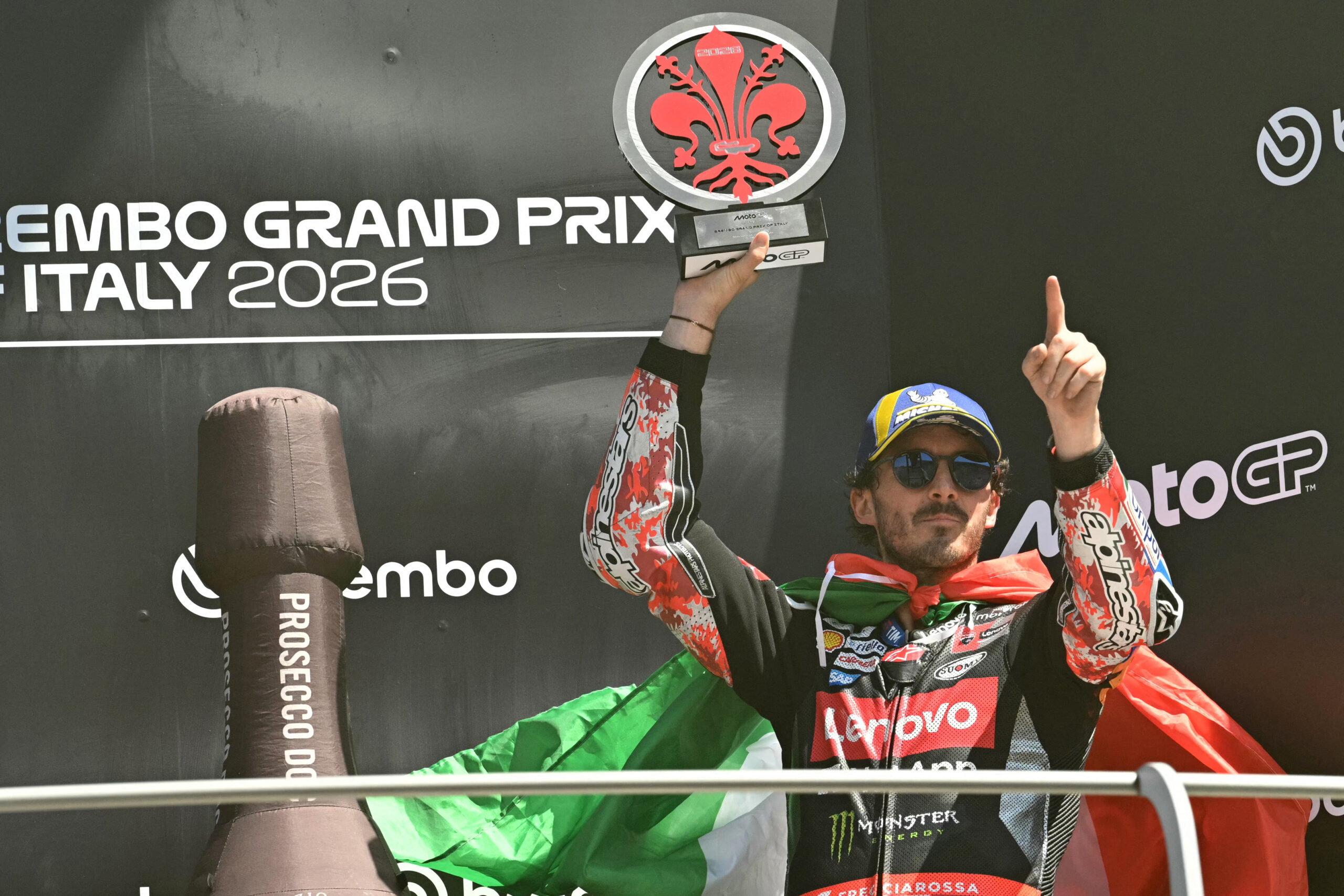 Bagnaia reconhece domínio da Aprilia e destaca pódio na Itália: “Era o máximo hoje”