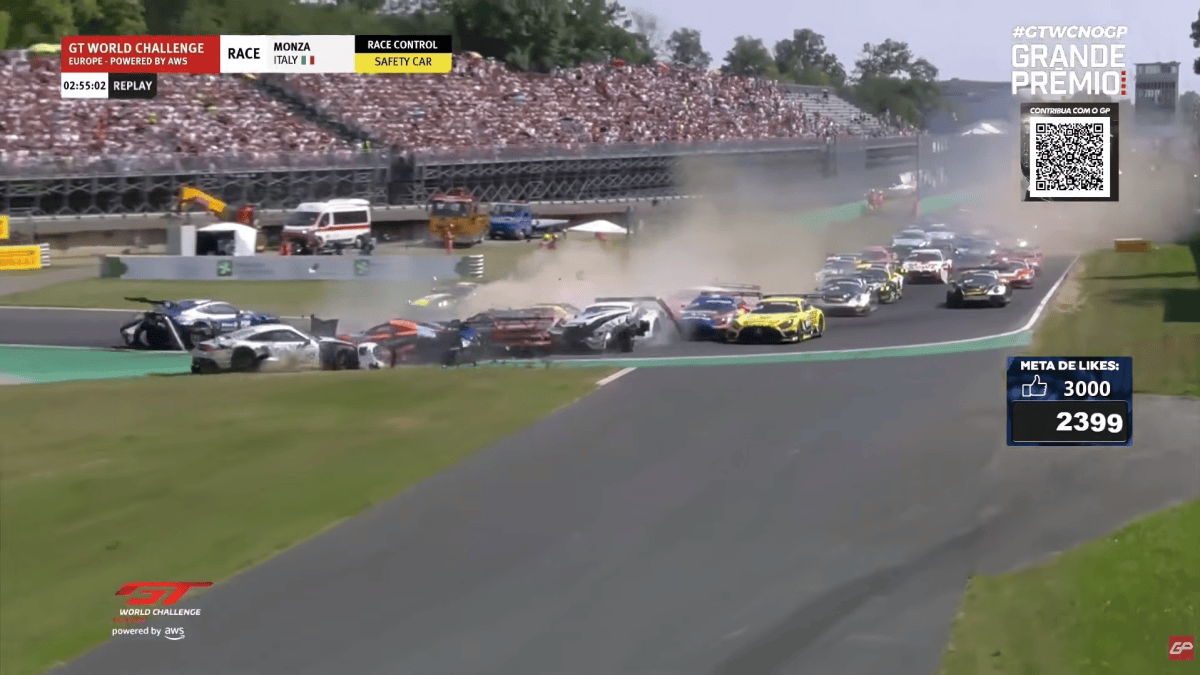 Strike na largada força entrada do safety-car na prova do GTWC Europa em Monza