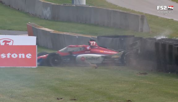 Robb bate na curva 14 e provoca bandeira vermelha no TL1 da Indy em Road America