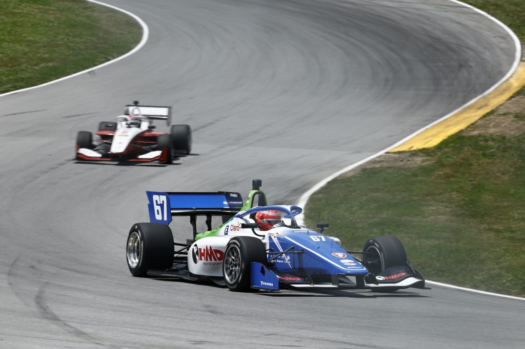 Apesar das três bandeiras amarelas, Fittipaldi relargou bem em todas as oportunidades e venceu. O dia também foi especial para a HMD, que colocou os quatro carros nas quatro primeiras colocações (Foto: IndyCar)