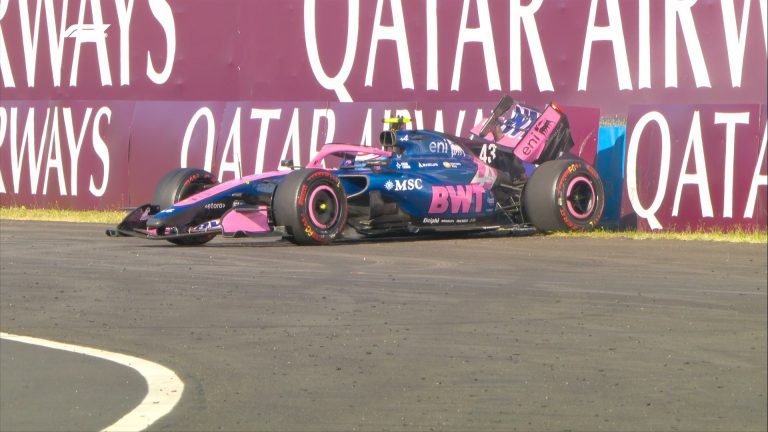 Colapinto bate na curva 14 e causa bandeira vermelha no TL2 do GP da Hungria