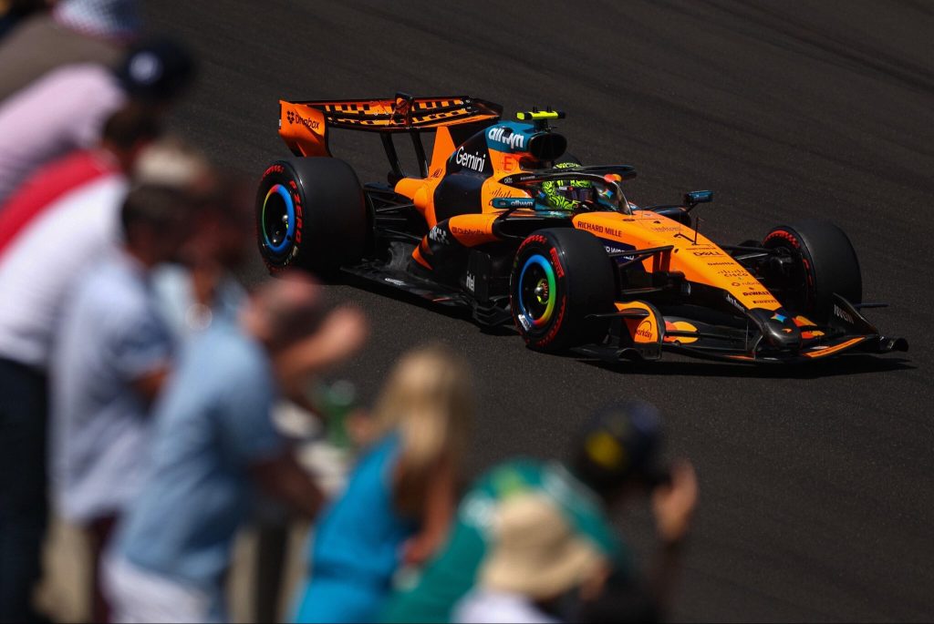 Norris challenges Ferrari with McLaren and tops Hungarian GP FP3