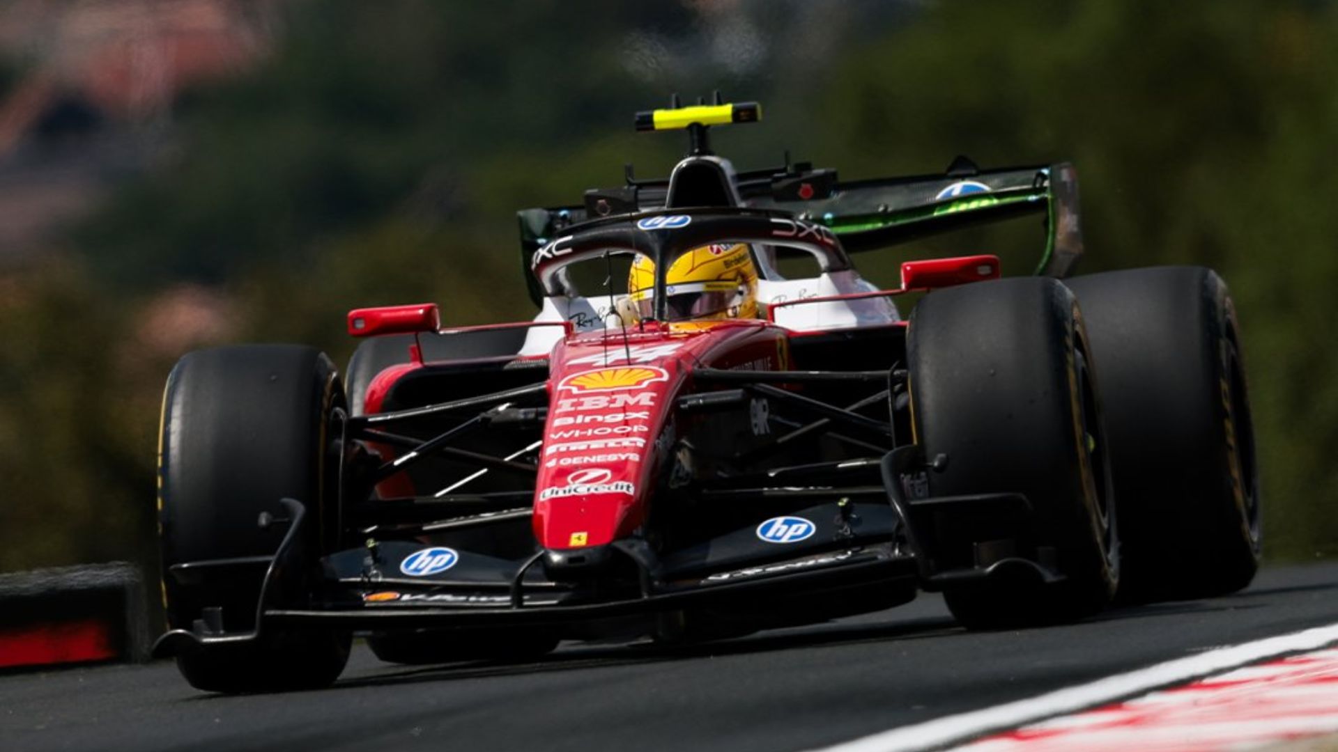 Hamilton leads commanding 1-2 for Ferrari in Hungarian GP FP2