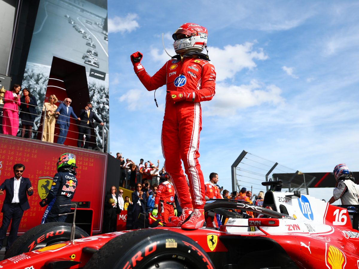 Leclerc celebra la victoria en el GP de Gran Bretaña | GRANDE PRÊMIO