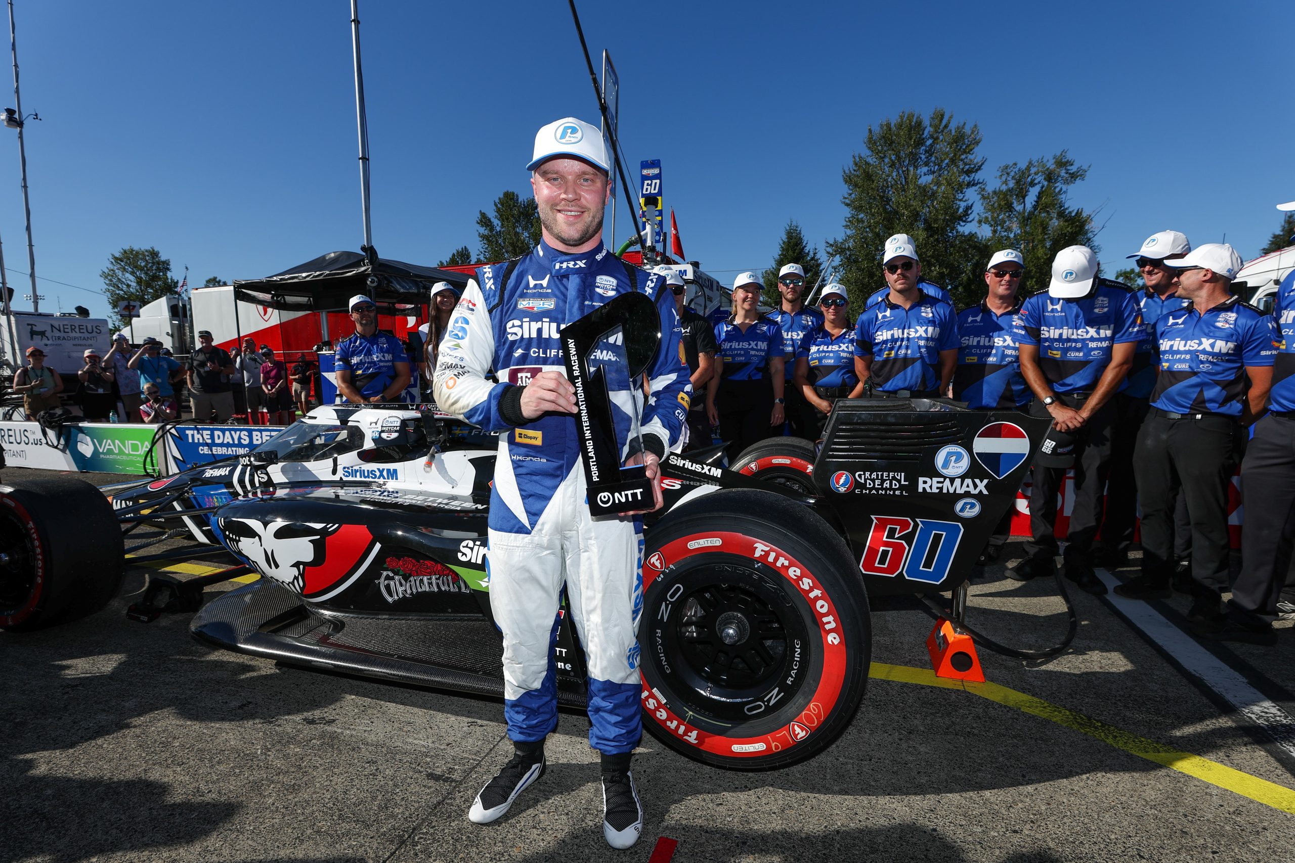 Rosenqvist festeja pole em Portland e destaca “trabalho fenomenal” da Meyer Shank
