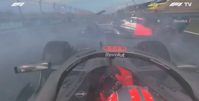 Hülkenberg desvia de batida em T em Bortoleto em Zandvoort