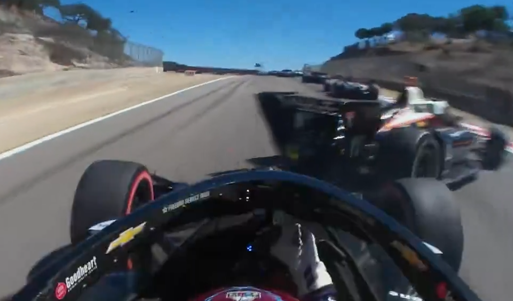 Robb acerta Hauger em cheio na primeira volta da Indy em Laguna Seca