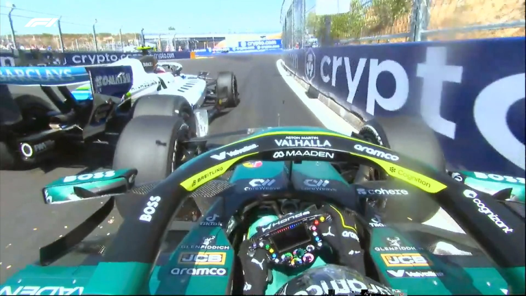 Video: Alonso hits out at Sainz after Spanish GP contact: “He crashed into two people”