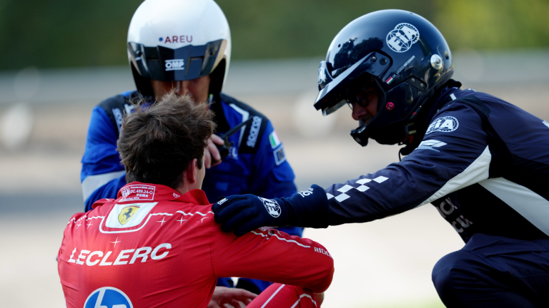 Leclerc revela un problema de visión en el ojo derecho tras el fuerte accidente en el GP de Italia