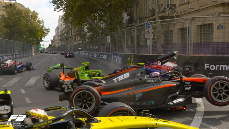Tsolov caught in seven-driver pile-up as red flag stops Baku F2 race