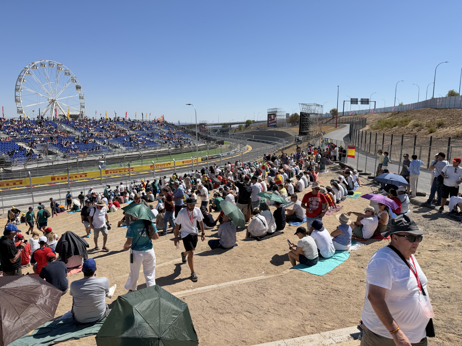 Fans watching F1 from the dirt? How Madring’s general admission area works