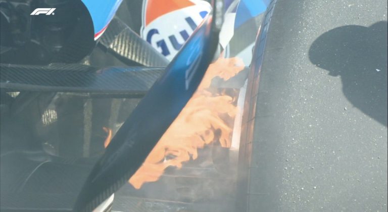 Sainz sofre incêndio no eixo traseiro da Williams e gera correria no TL1 do GP do Azerbaijão