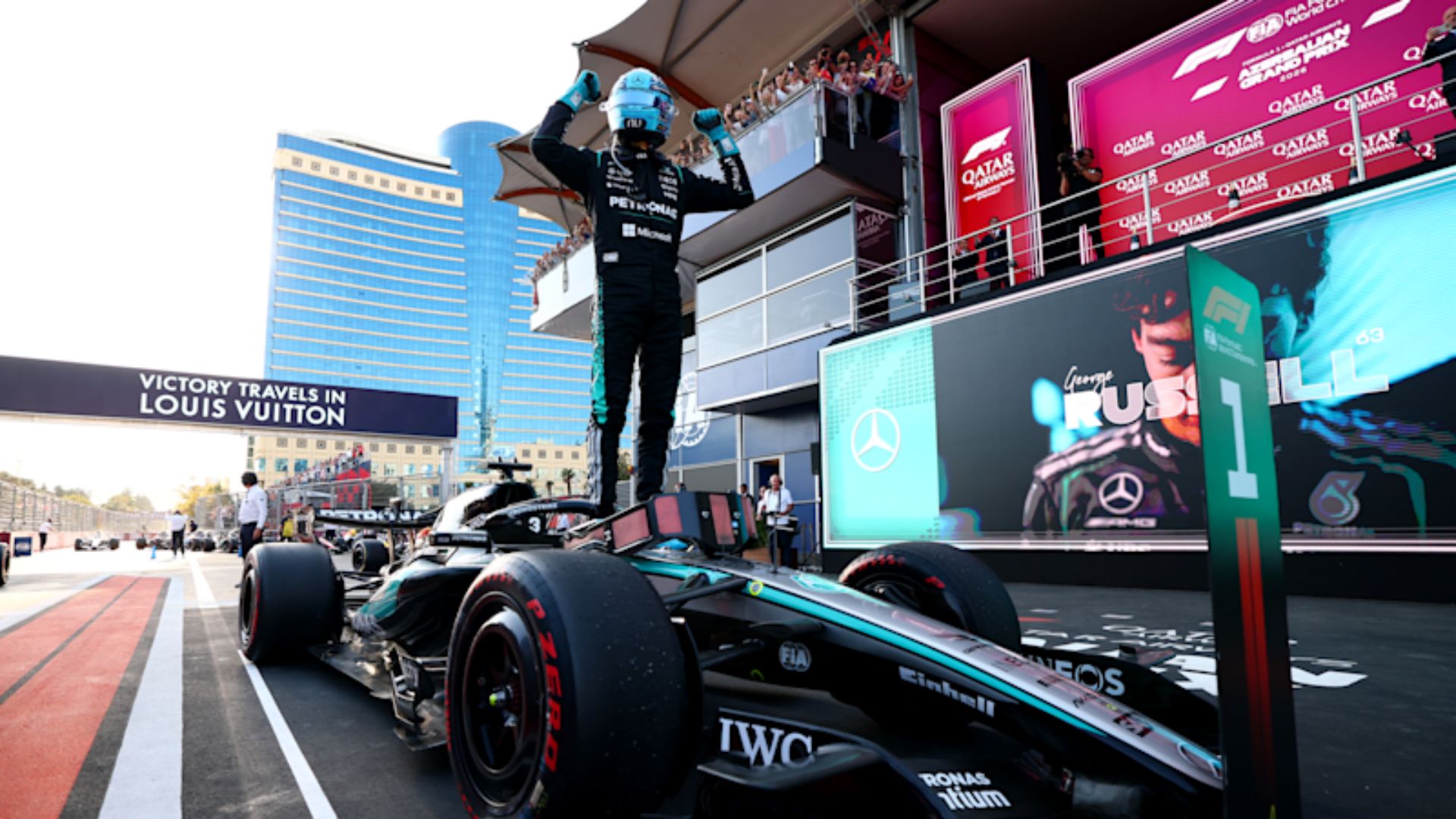 Russell’s 0.196s Baku win enters F1’s 10 closest racing finishes
