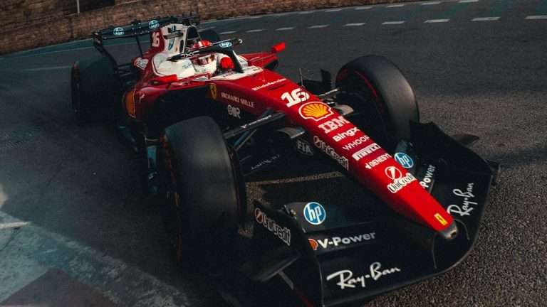 Leclerc admite surpresa com vantagem de Russell “bem maior que a esperada” no Azerbaijão